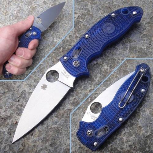 5891 Spyderco Manix 2 Lightweight Blue 101PBL2 фото 6