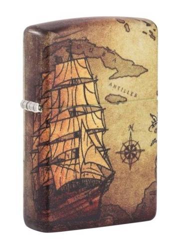 321 ZIPPO Зажигалка ZIPPO Pirate Ship Design White Matte