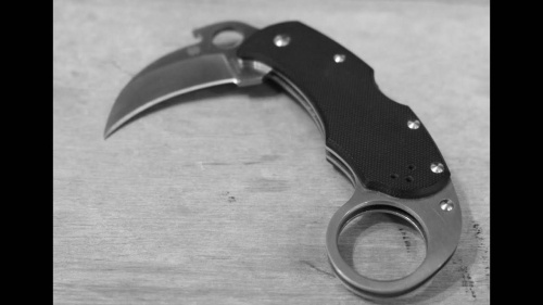 96 Spyderco Складной нож керамбит Karahawk All Black - Spyderco 170GBBKP фото 9