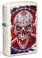 Зажигалка ZIPPO Skull Design с покрытием Mercury Glass