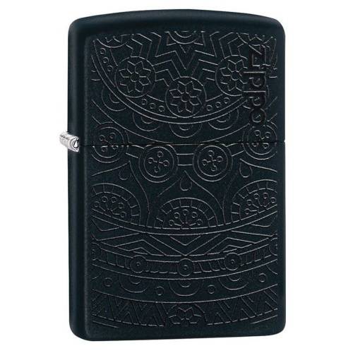 321 ZIPPO ЗажигалкаTone on Tone Design с покрытием Black Matte