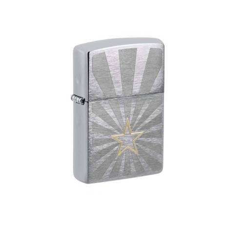 250 ZIPPO  ZIPPO Star Designпокрытием Brushed Chrome