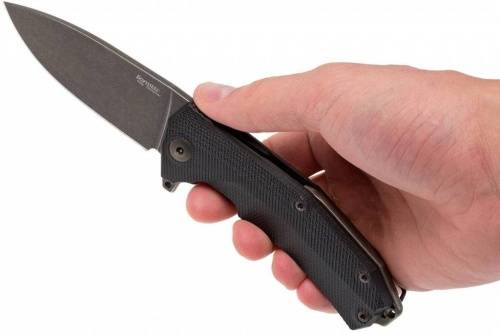 5891 Lion Steel KUR BBK G10 Black Flipper фото 18