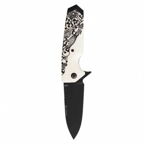 3810 Hogue EX-02 Spear Point Flipper Custom Skulls & Bones фото 3