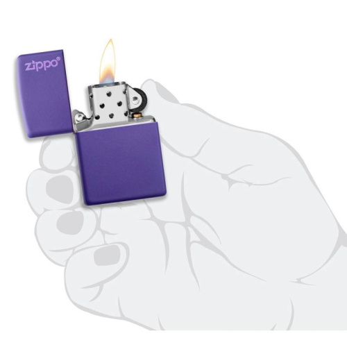 499 ZIPPO ЗажигалкаLogo Classic с покрытием Purple Matte фото 5 499 ZIPPO ЗажигалкаLogo Classic с покрытием Purple Matte фото 5